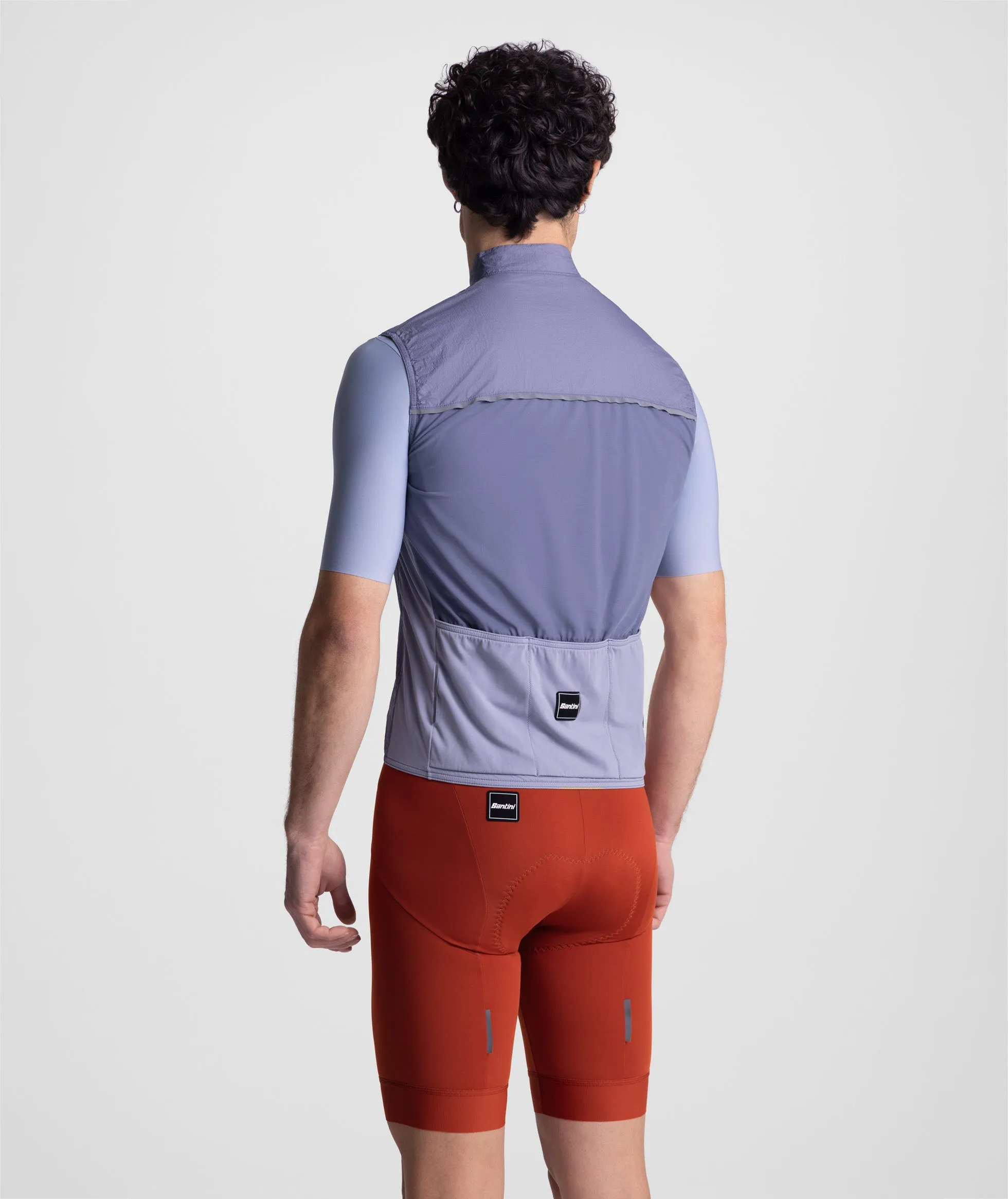 SANTINI NReady To Ride Unisex Windproof Vest - Powder Blue - Image 5