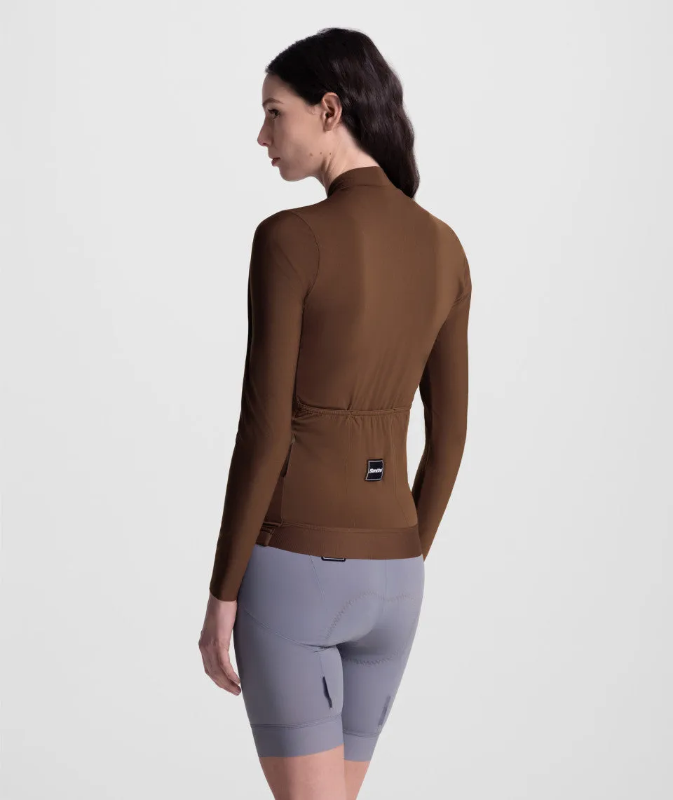 SANTINI Ready To Ride Unisex Long Sleeve Jersey - Chocolate - Image 2
