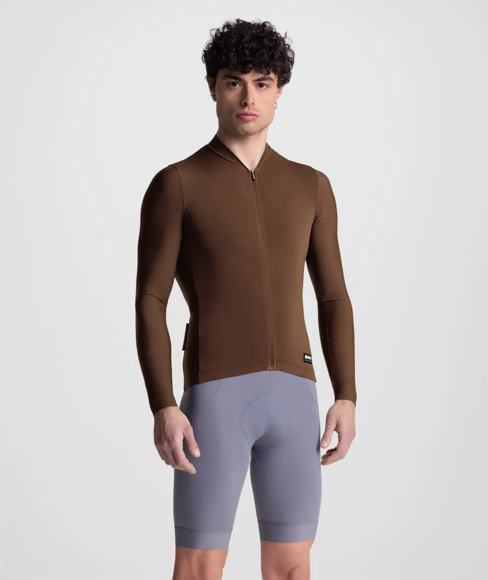 SANTINI Ready To Ride Unisex Long Sleeve Jersey - Chocolate - Image 4
