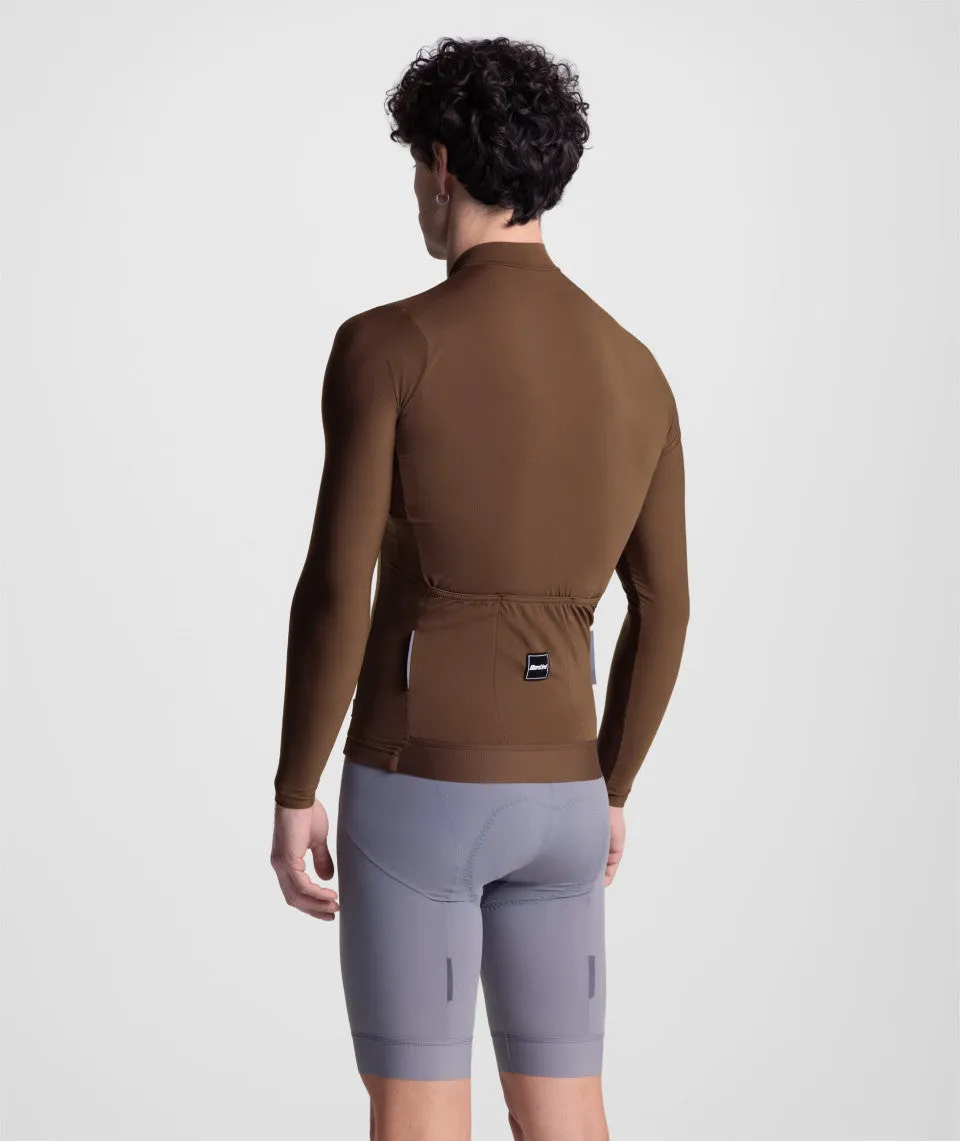 SANTINI Ready To Ride Unisex Long Sleeve Jersey - Chocolate - Image 5