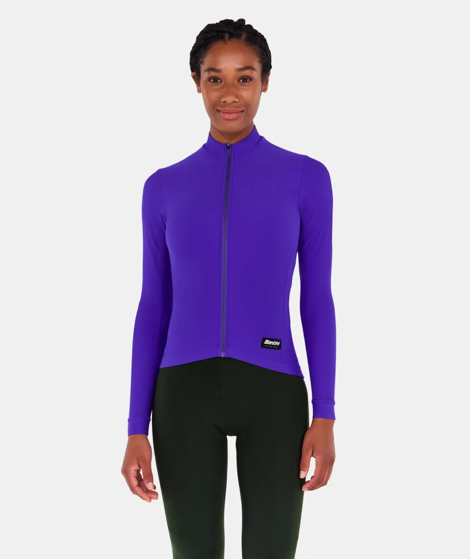 SANTINI Ready To Ride Unisex Long Sleeve Jersey - Aubergine - Image 2