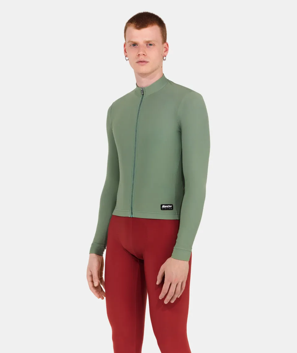 SANTINI Ready To Ride Unisex Long Sleeve Jersey - Green Sage - Image 2
