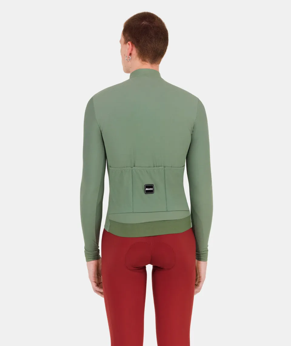 SANTINI Ready To Ride Unisex Long Sleeve Jersey - Green Sage - Image 3