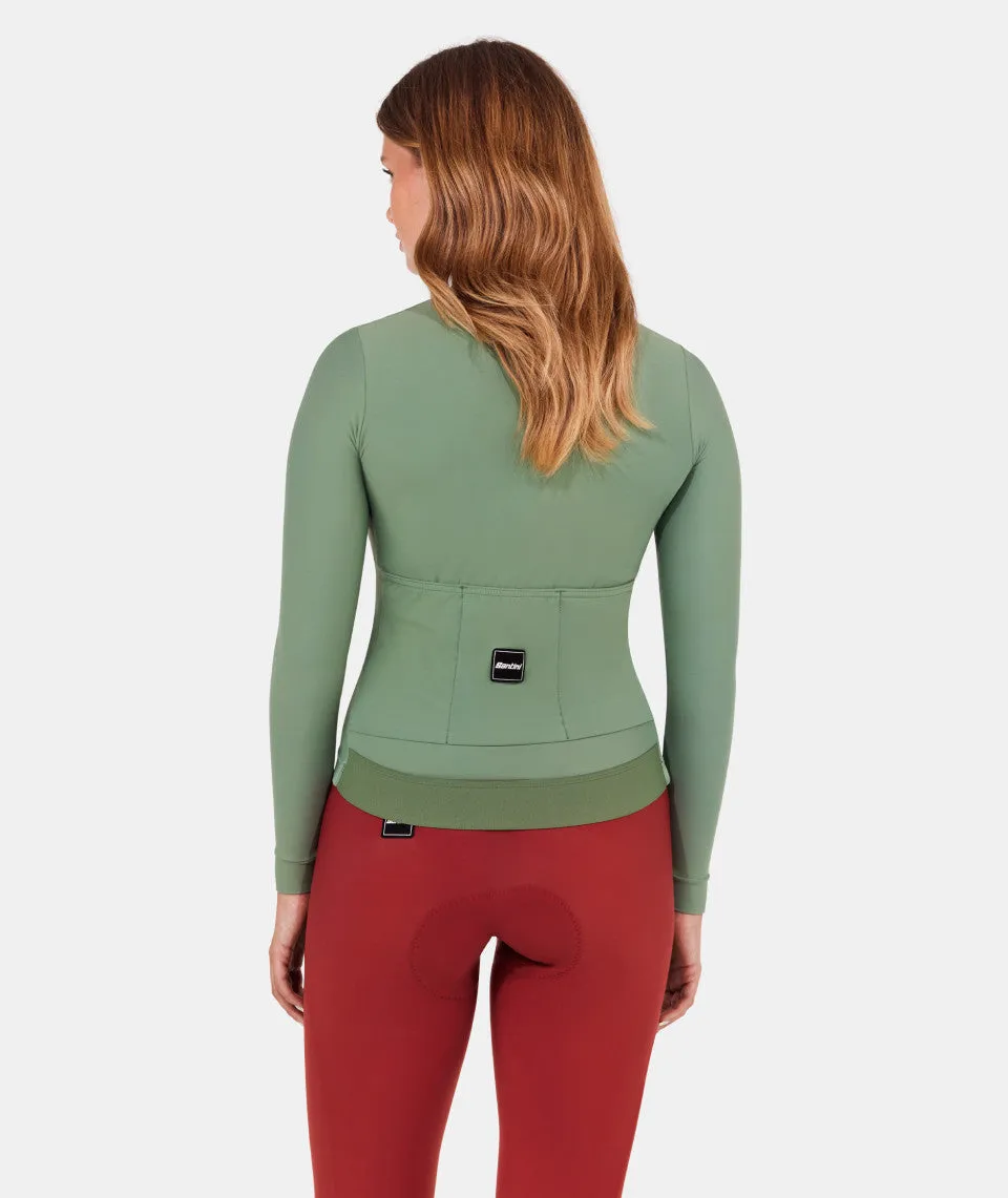 SANTINI Ready To Ride Unisex Long Sleeve Jersey - Green Sage - Image 5
