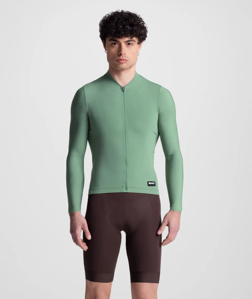 SANTINI Ready To Ride Unisex Long Sleeve Jersey - Greensage - Image 3