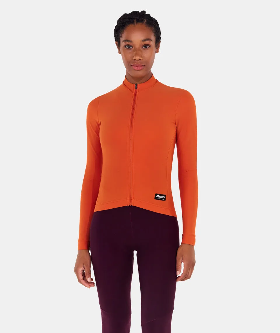 SANTINI Ready To Ride Unisex Long Sleeve Jersey - Orange - Image 2