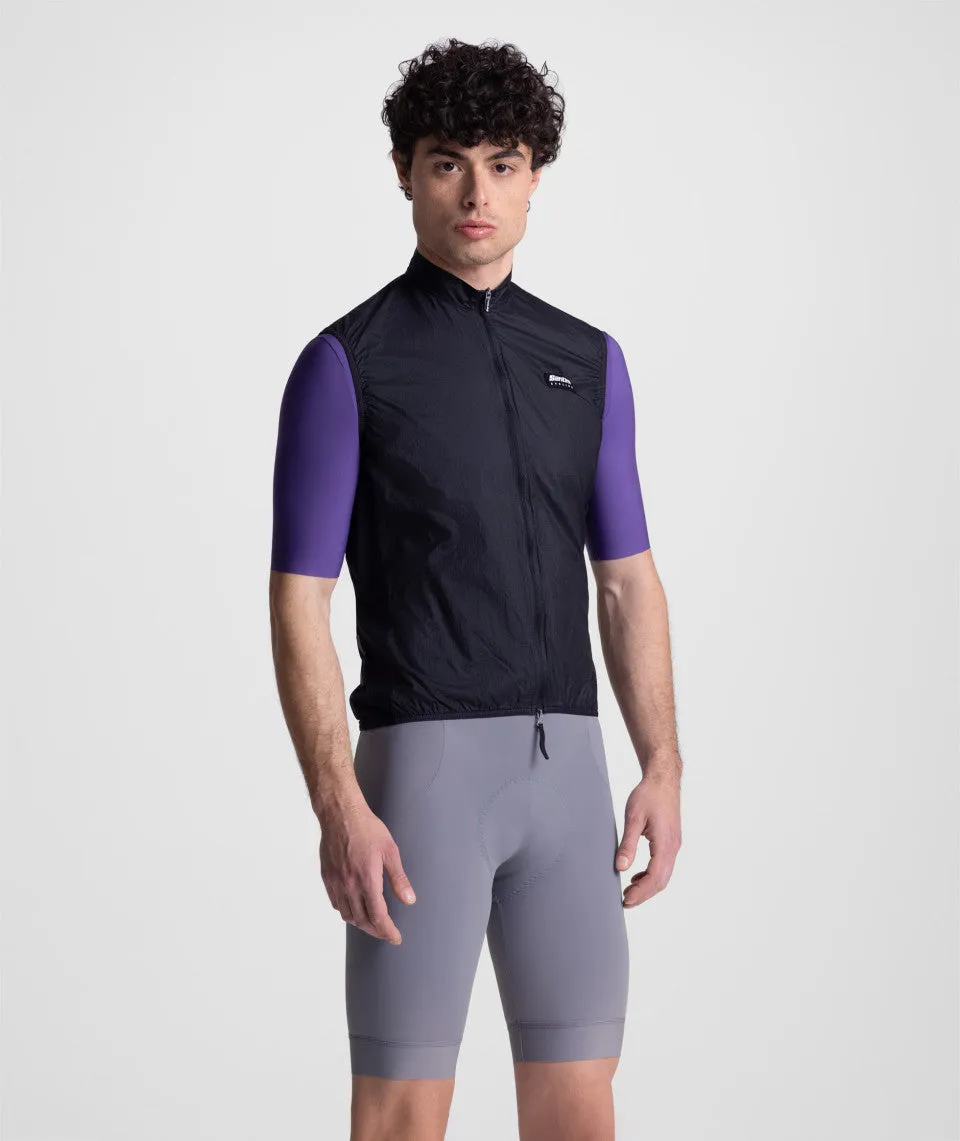 SANTINI Ready To Ride Unisex Windproof Vest - Black