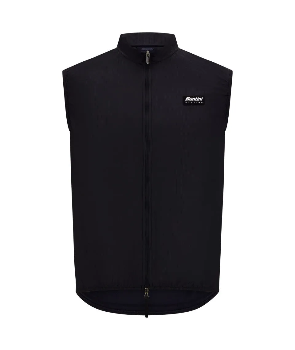 SANTINI Ready To Ride Unisex Windproof Vest - Black - Image 2
