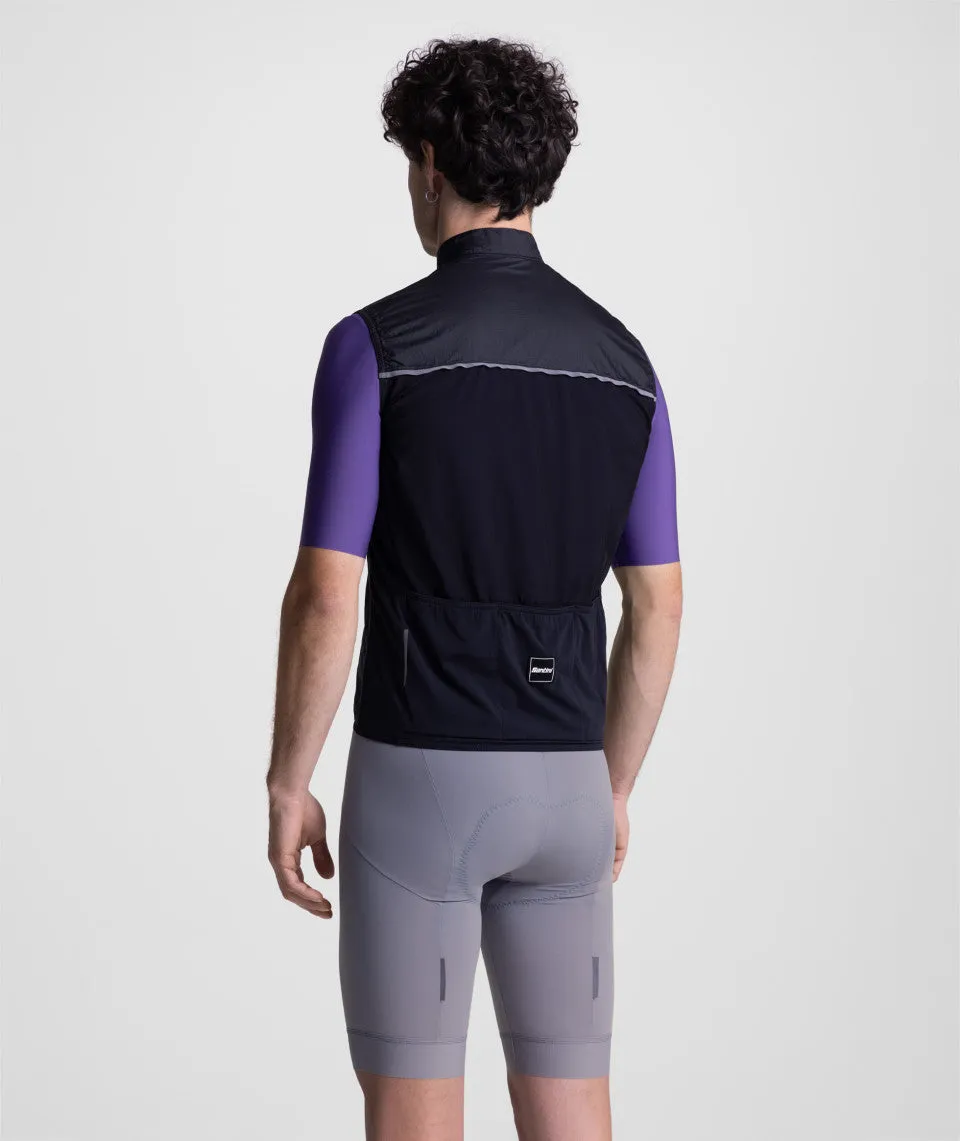 SANTINI Ready To Ride Unisex Windproof Vest - Black - Image 3
