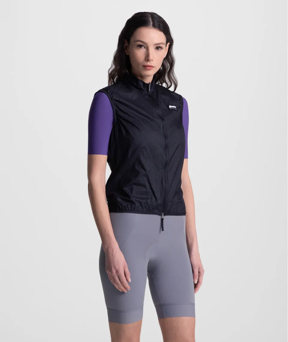 SANTINI Ready To Ride Unisex Windproof Vest - Black - Image 4