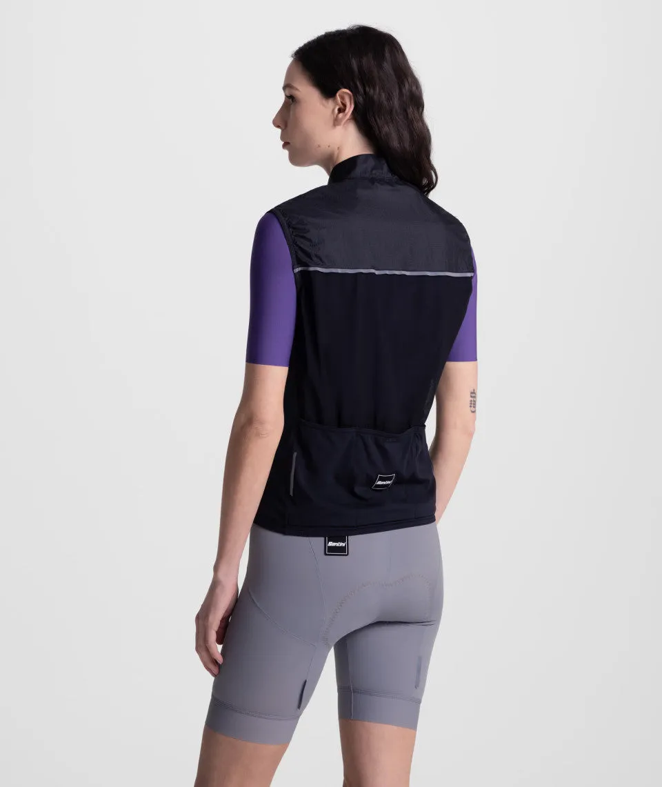 SANTINI Ready To Ride Unisex Windproof Vest - Black - Image 5