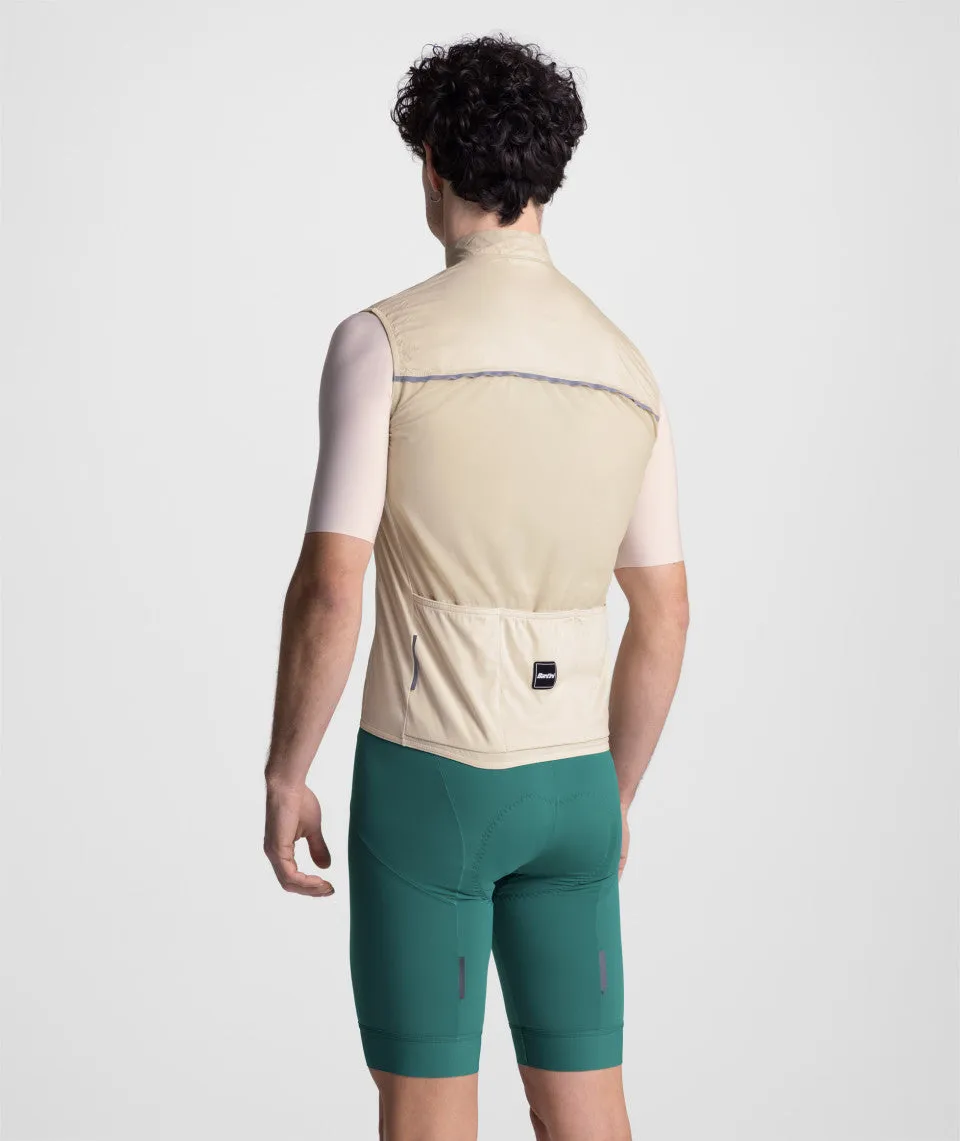 SANTINI Ready To Ride Windproof Vest - Cappuccino - Image 5