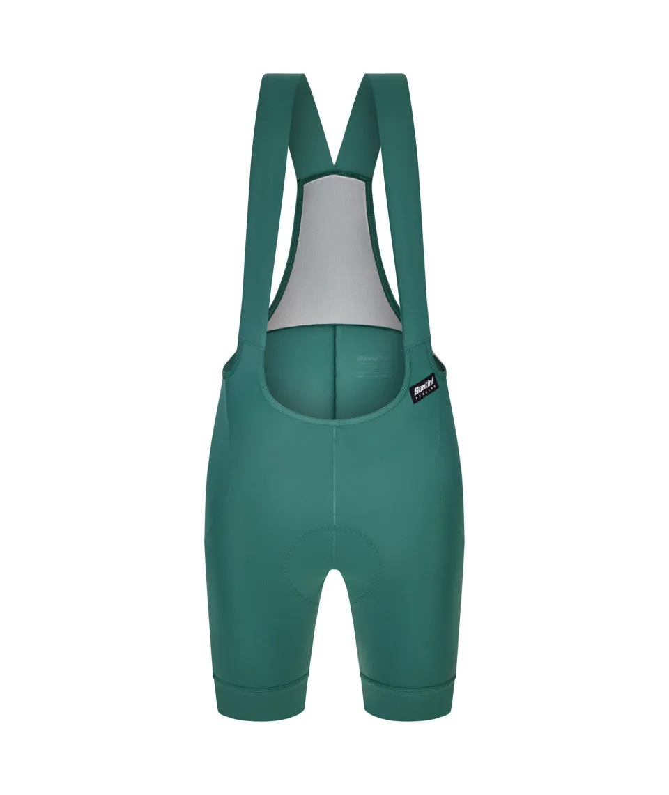 SANTINI Ready To Ride Women Bib Short - Olive Green - Image 2