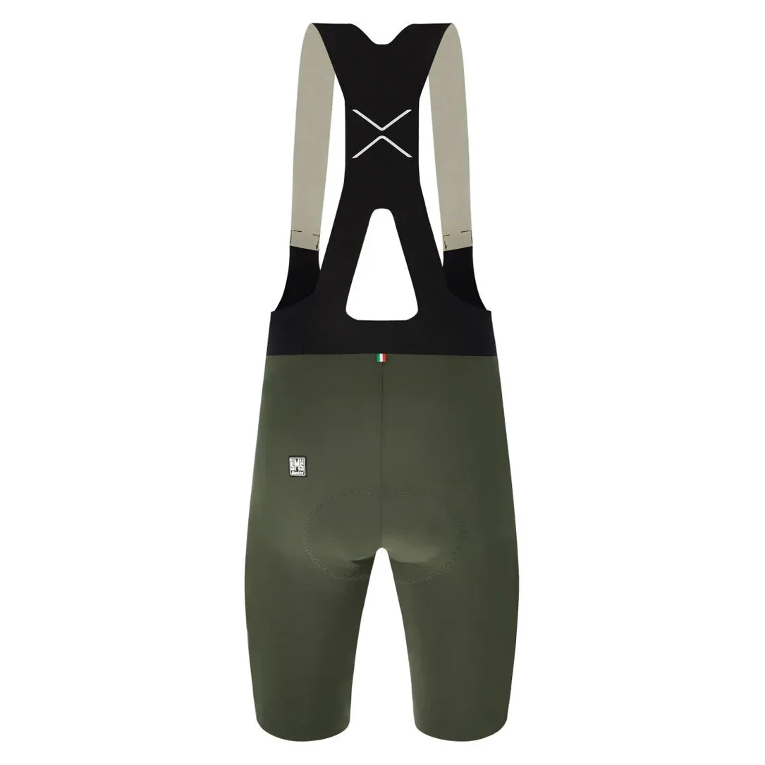 SANTINI Redux Speed Bib Shorts - Military Green - Image 3