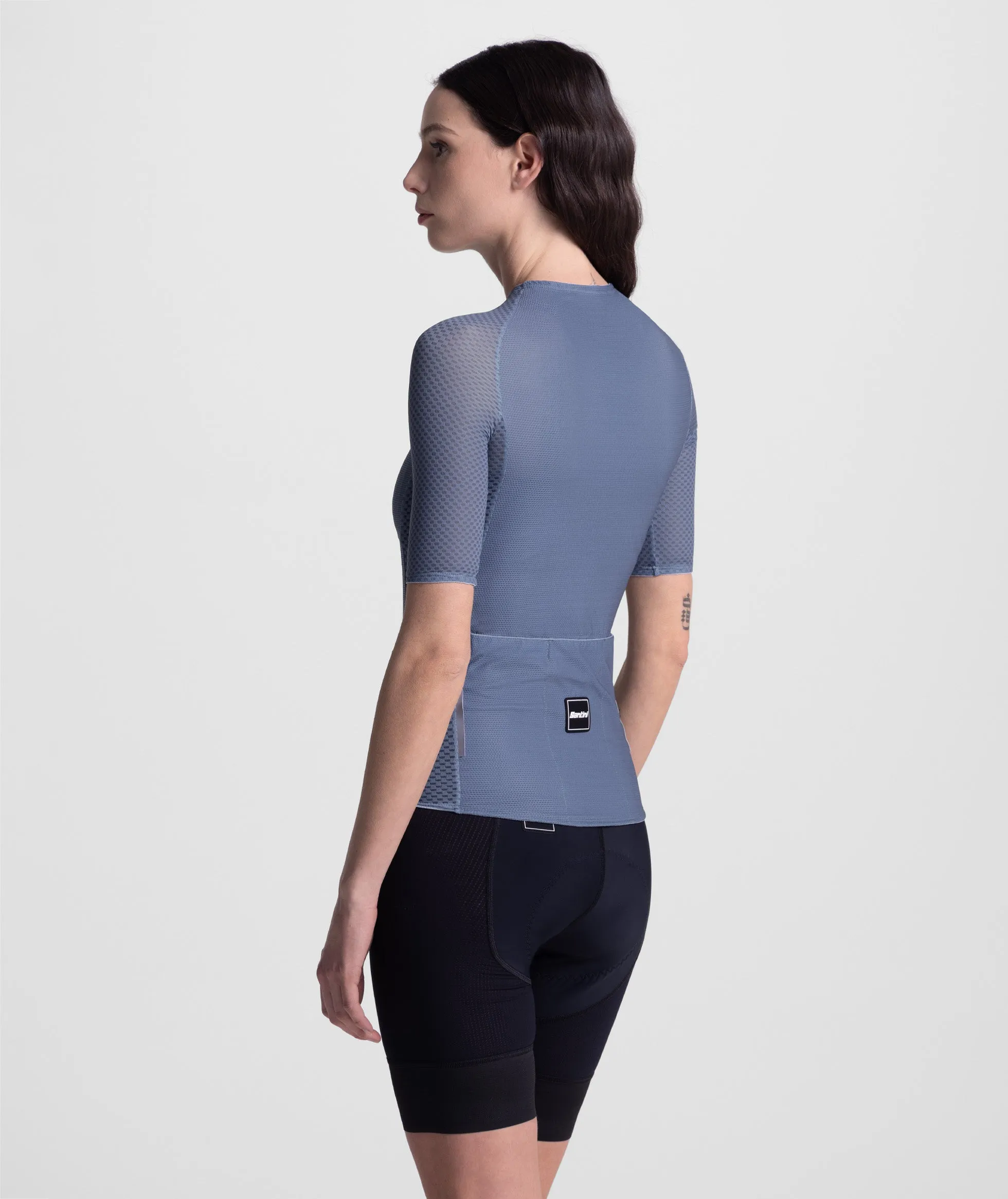 SANTINI Super Lite Zipless Unisex Jersey - Asfalto Grey - Image 4