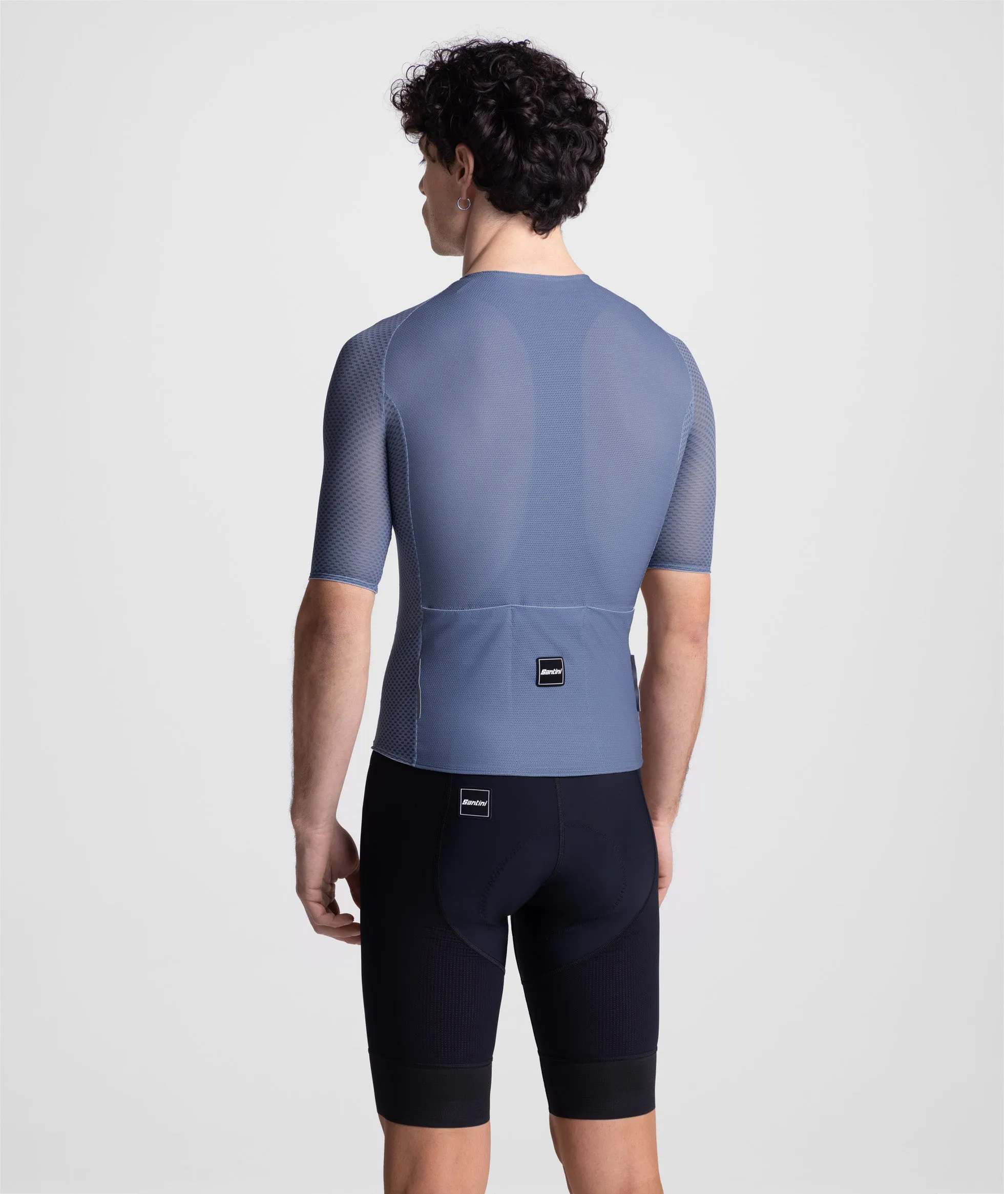 SANTINI Super Lite Zipless Unisex Jersey - Asfalto Grey - Image 5