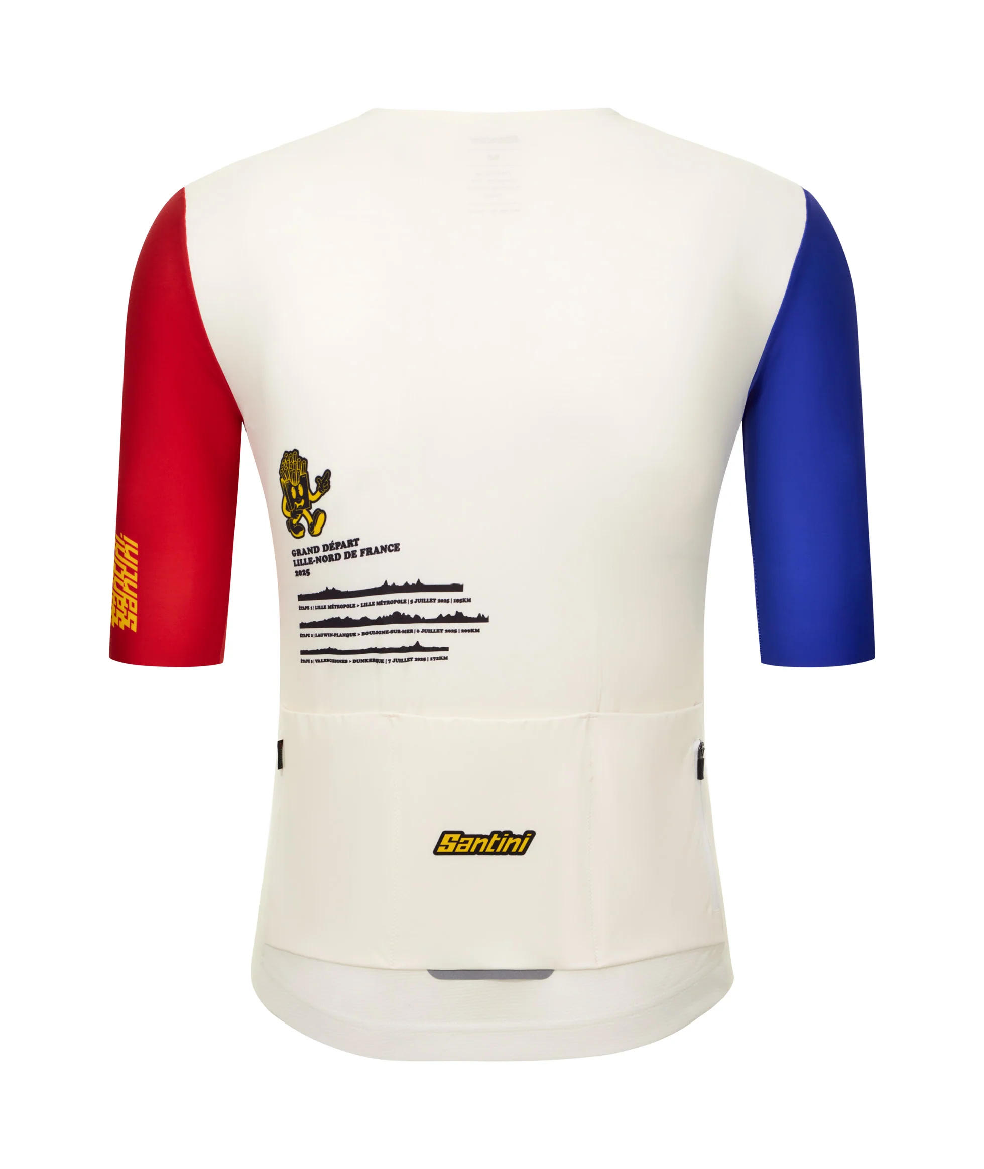 SANTINI TDF Grand Depart Lille Jersey - White/Blue/Red - Image 2