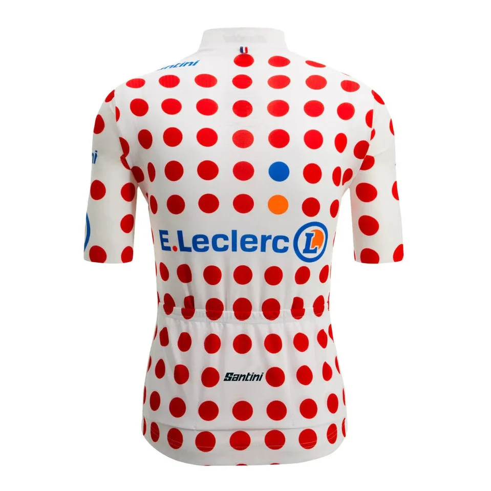 SANTINI Tour de France Polka Dot Jersey - White/Red - Image 2