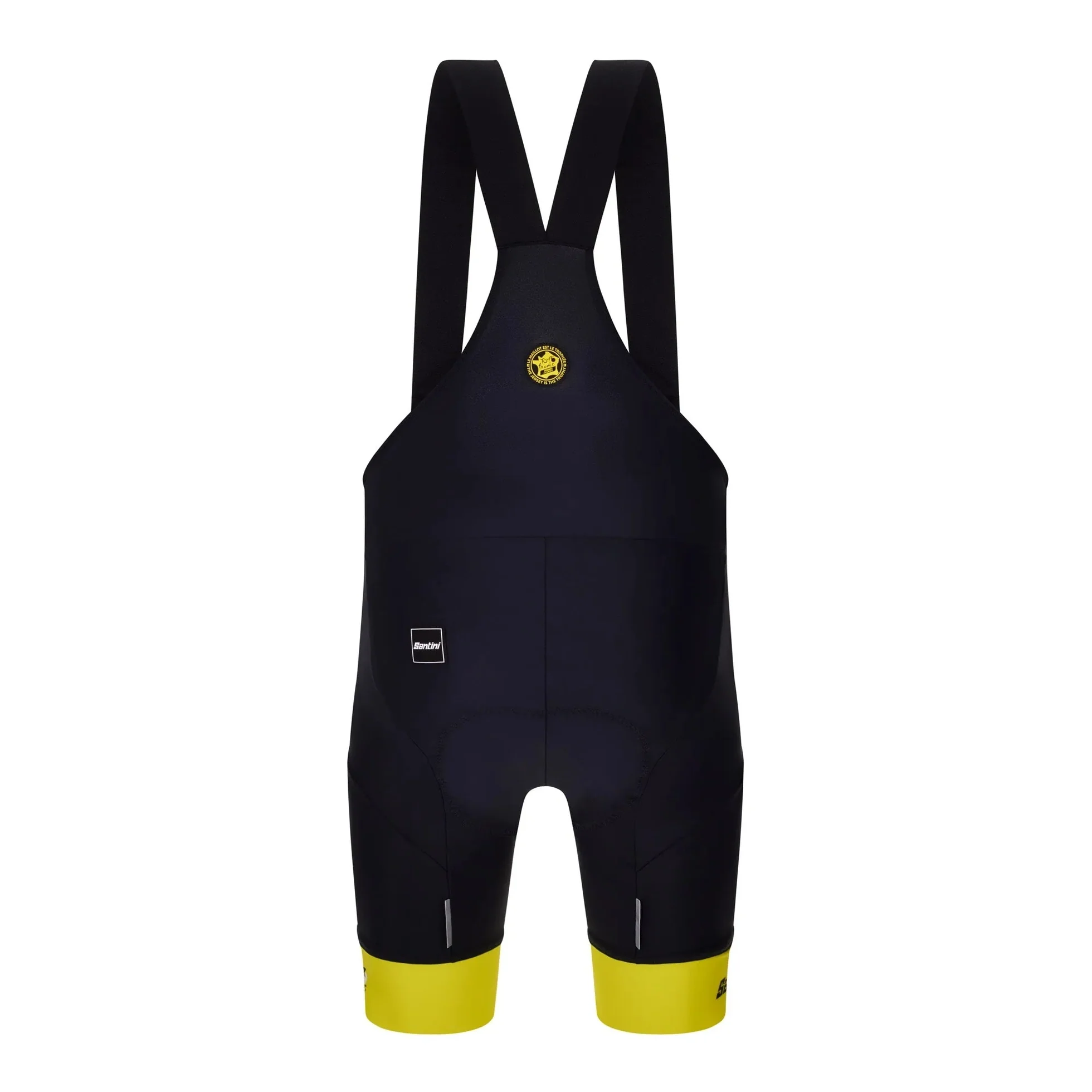 SANTINI Tour De France Yellow Jersey Bib Short - Black/Yellow - Image 2