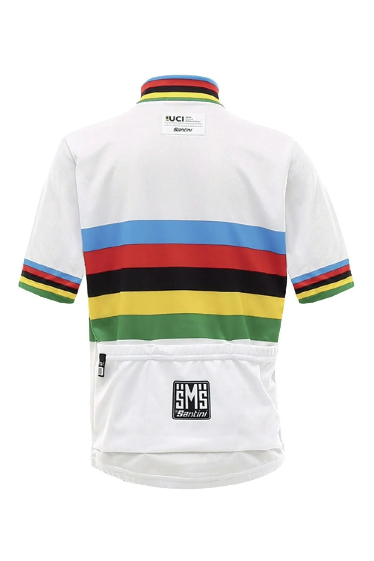 SANTINI UCI Official World Champion Kids Jersey - White - Image 2