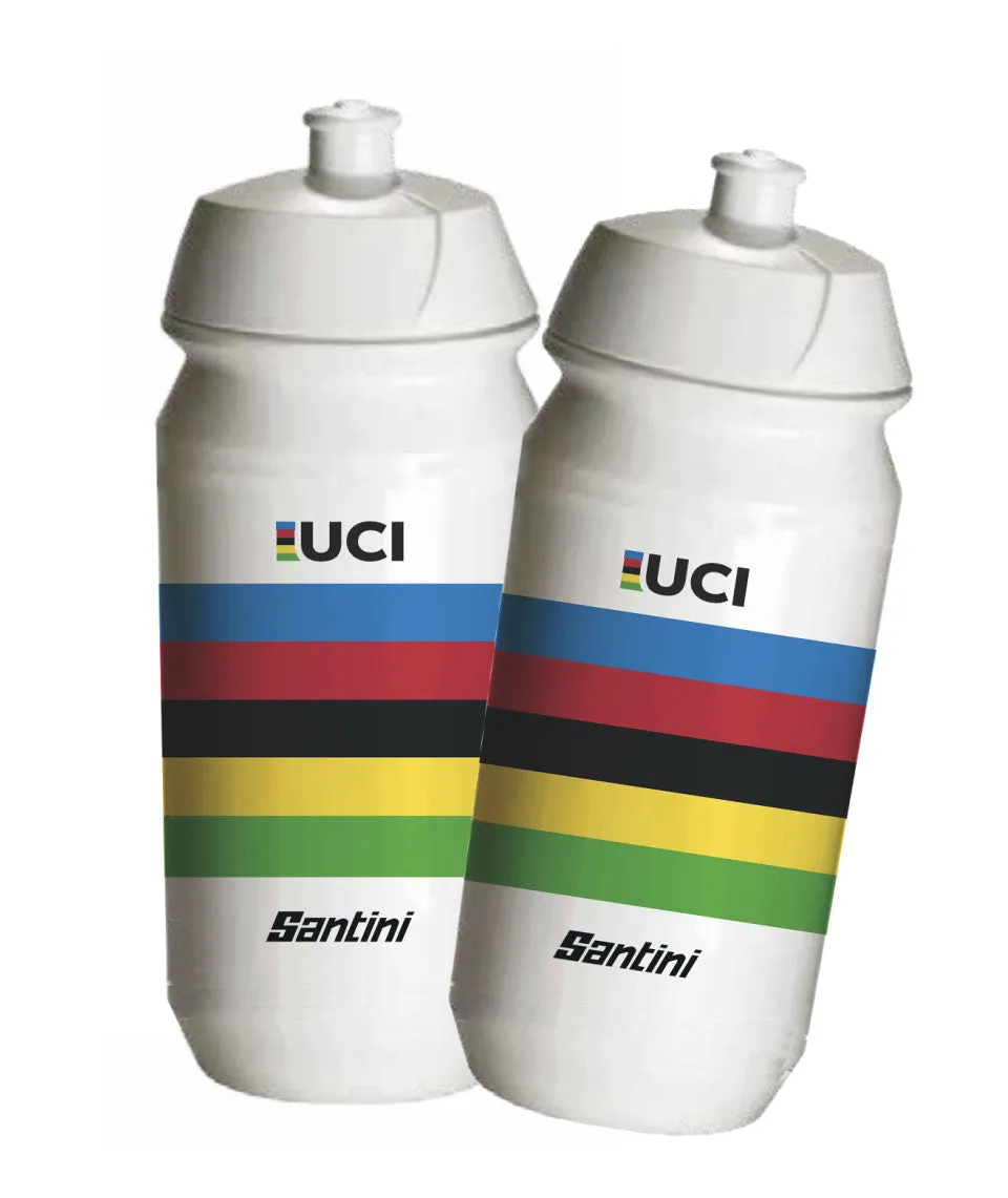 SANTINI UCI World Champion Bidon - White - Image 2