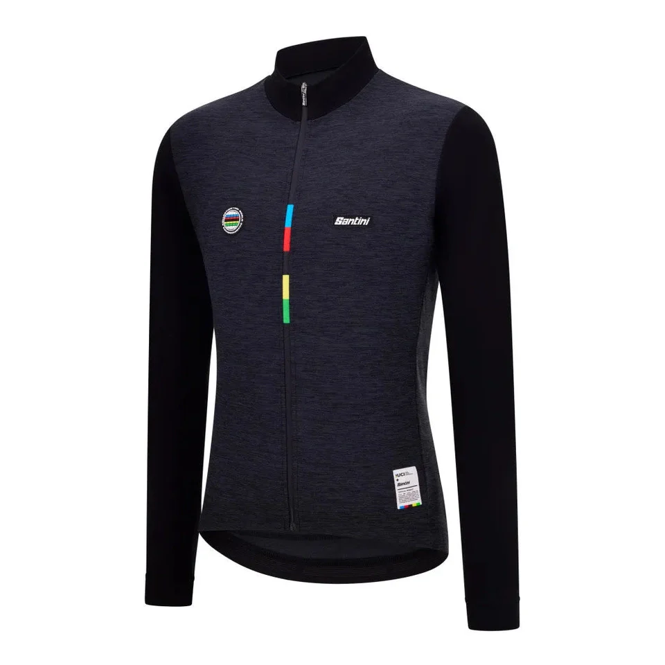 SANTINI Uci World Champion Long Sleeve Jersey - Black - Image 2