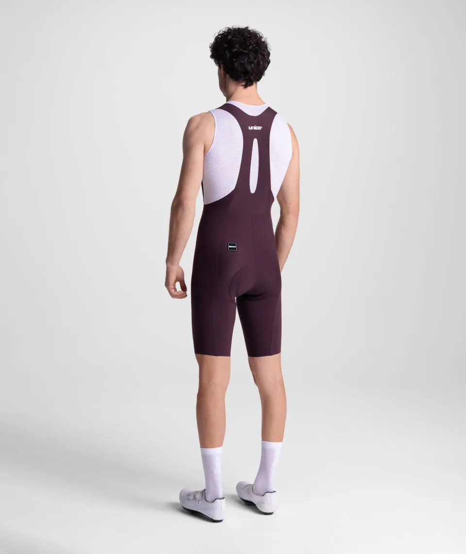 SANTINI Unico Edge Bib Short - Burgundy - Image 3