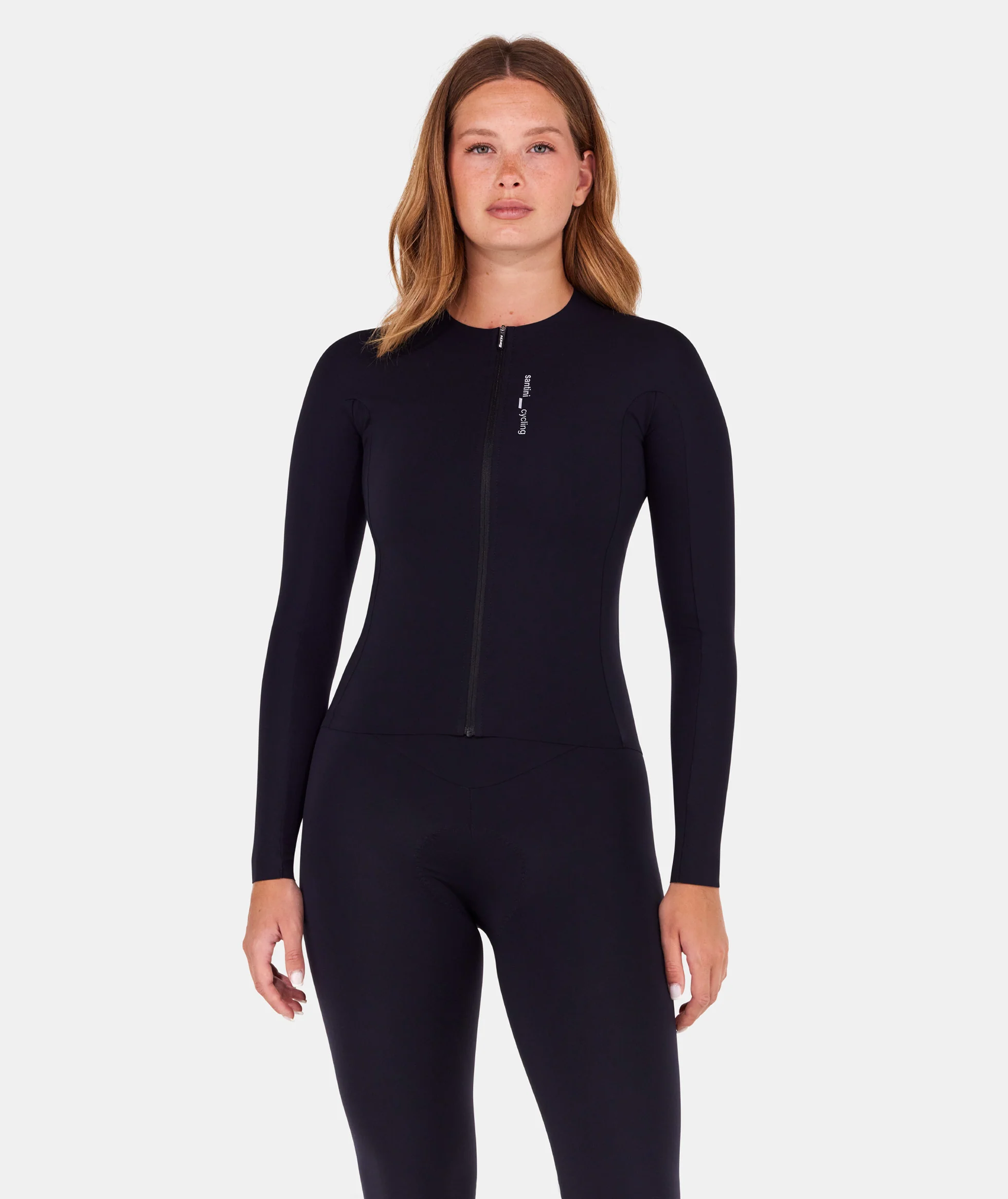 SANTINI UNICO Long Sleeve CYCLING JERSEY - BLACK - Image 2