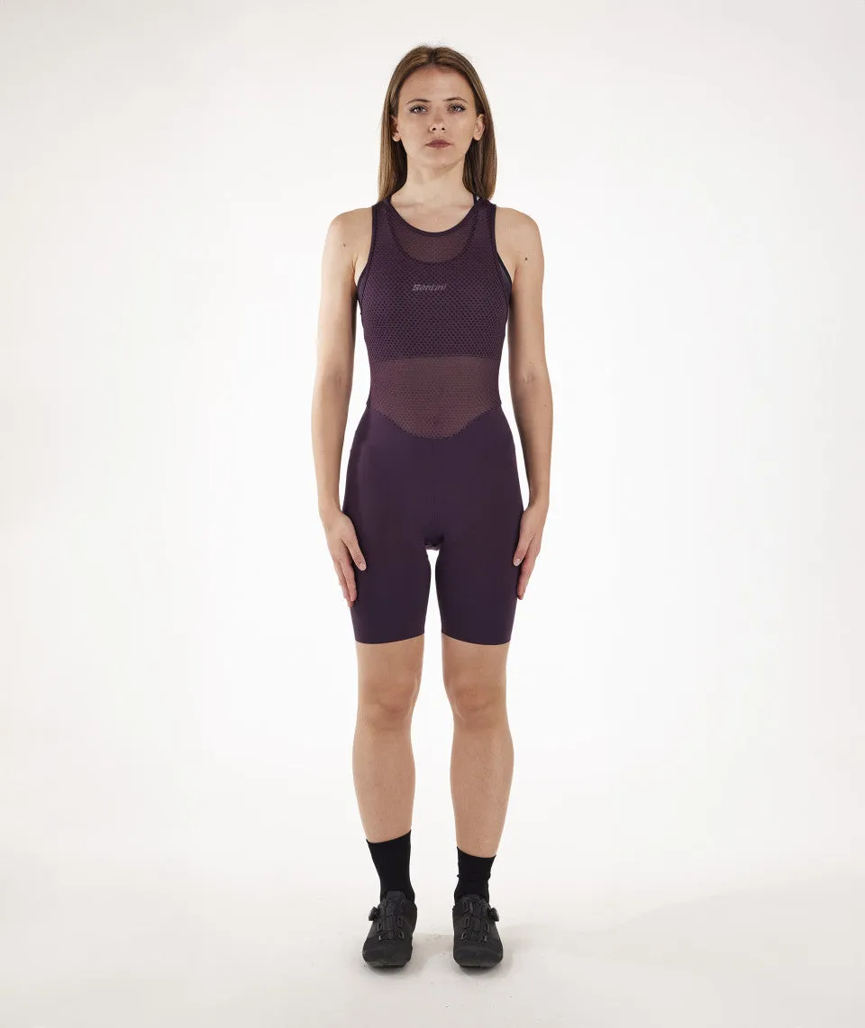 SANTINI Unico Women Bib Shorts - Burgundy - Image 2
