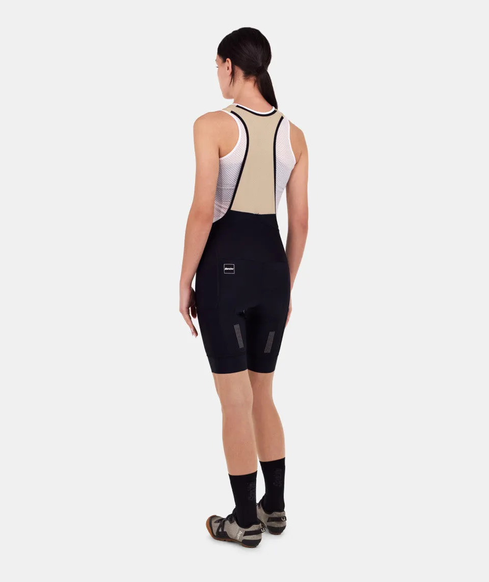 SANTINI WOMEN CARGO BIB SHORTS - BLACK - Image 3