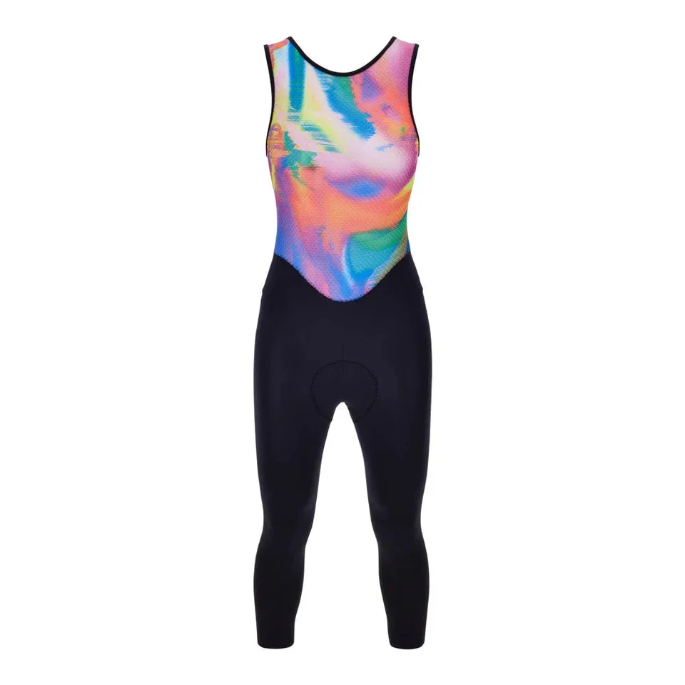 SANTINI Unico 7/8 Length Women Winter Bib Tights - BLACK