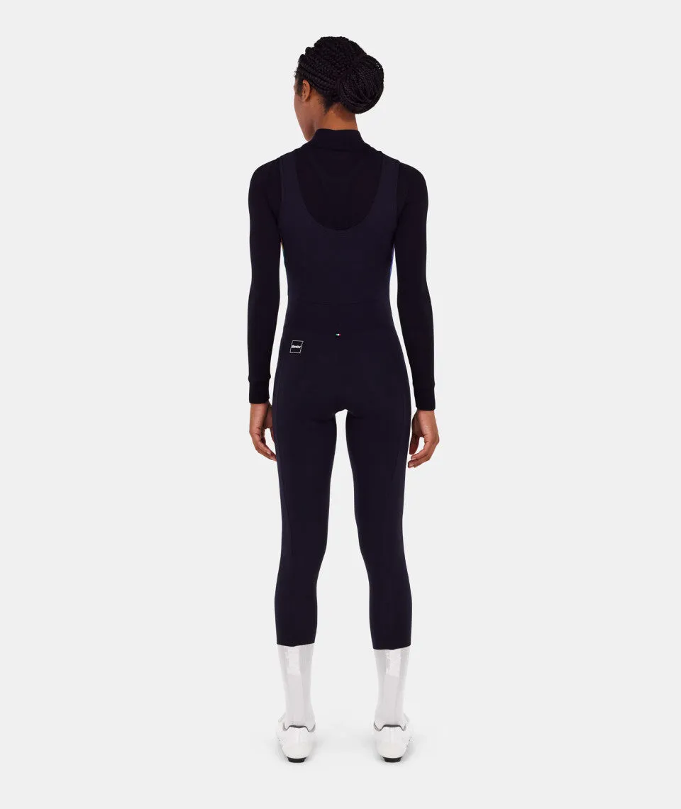 SANTINI Unico 7/8 Length Women Winter Bib Tights - BLACK - Image 3