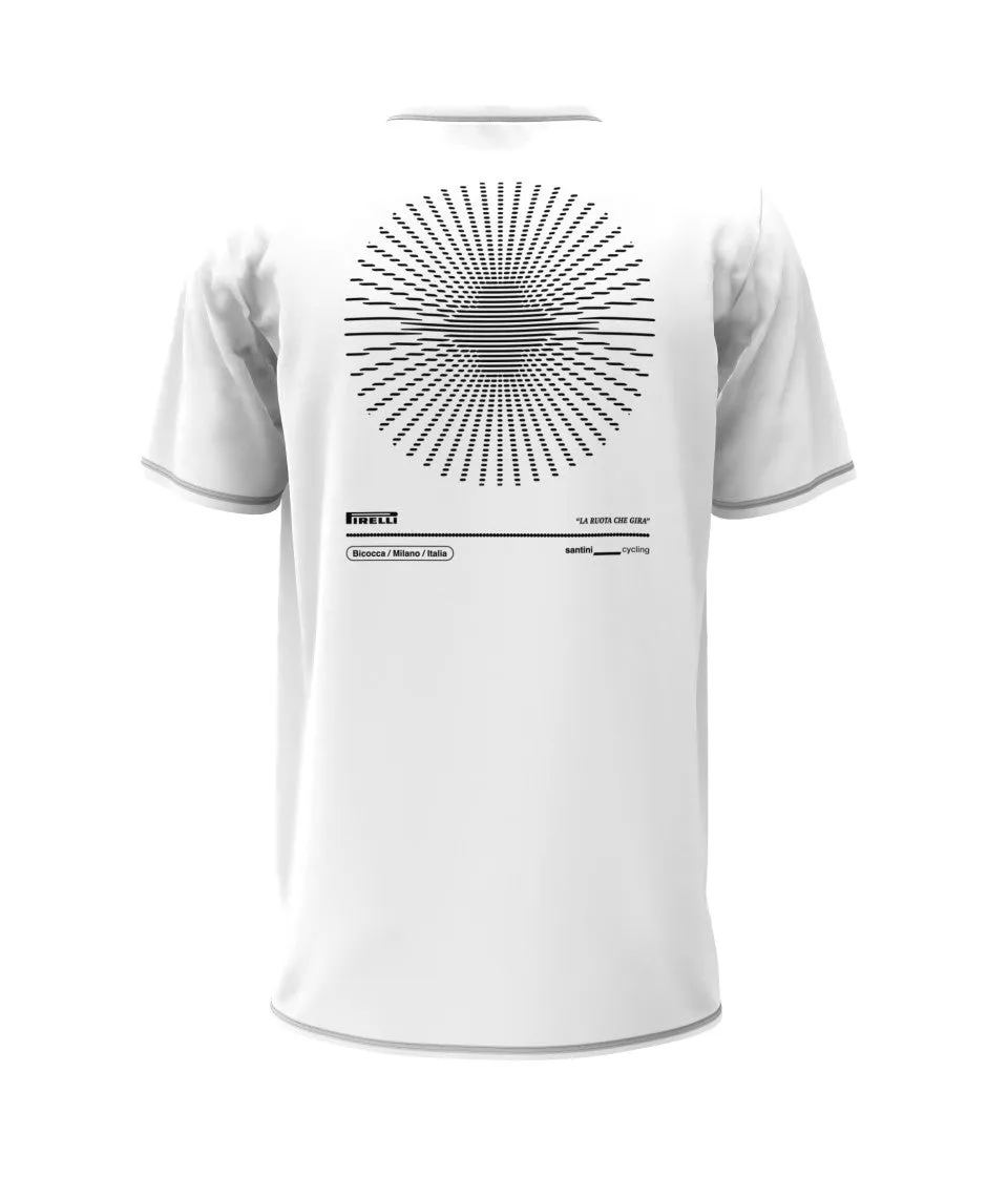SANTINI x Pirelli Sport Club Wheel Tshirt - White - Image 2