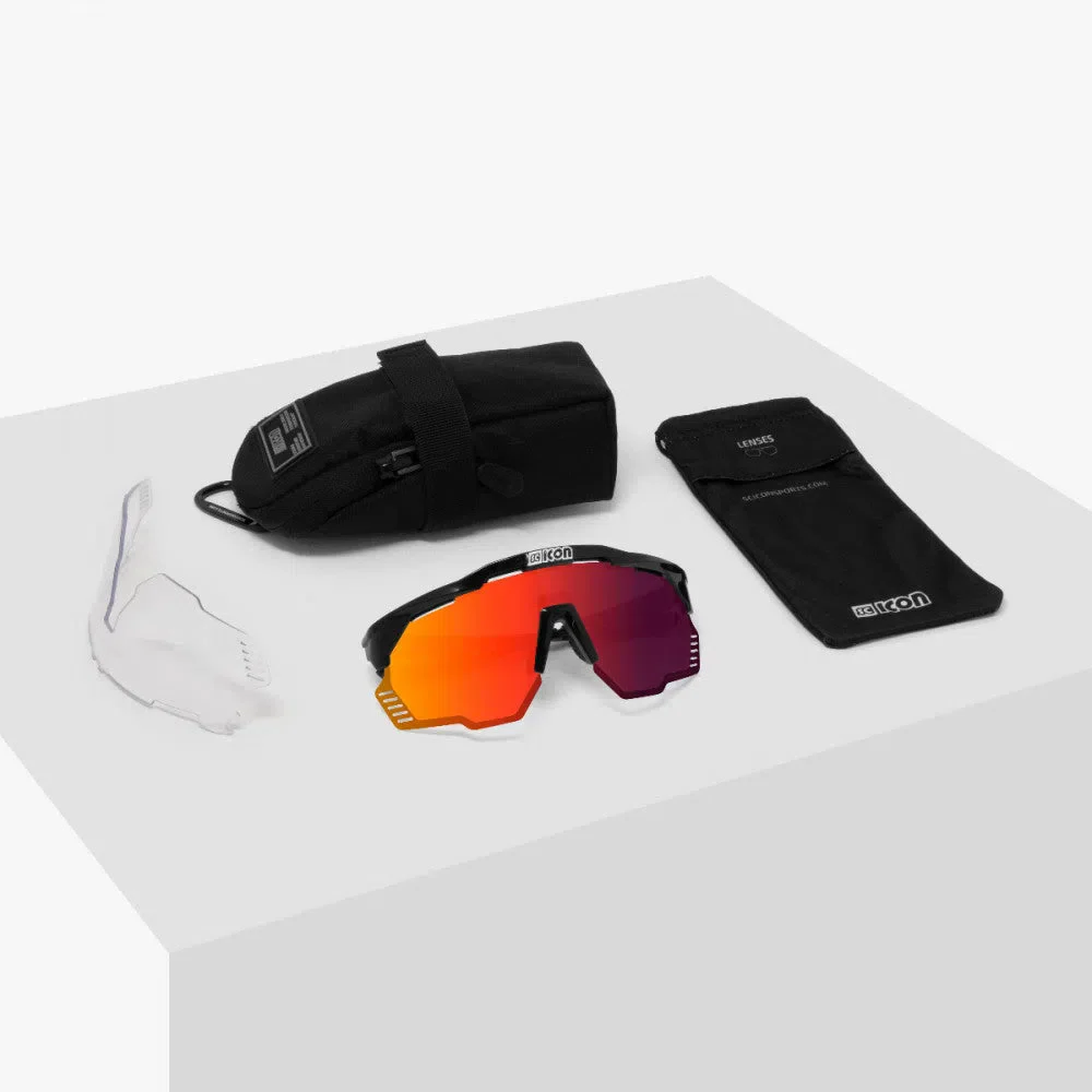 SCICON Aeroshade Kunken Eyewear - Carbon Matt/Multimirror Red - Image 3