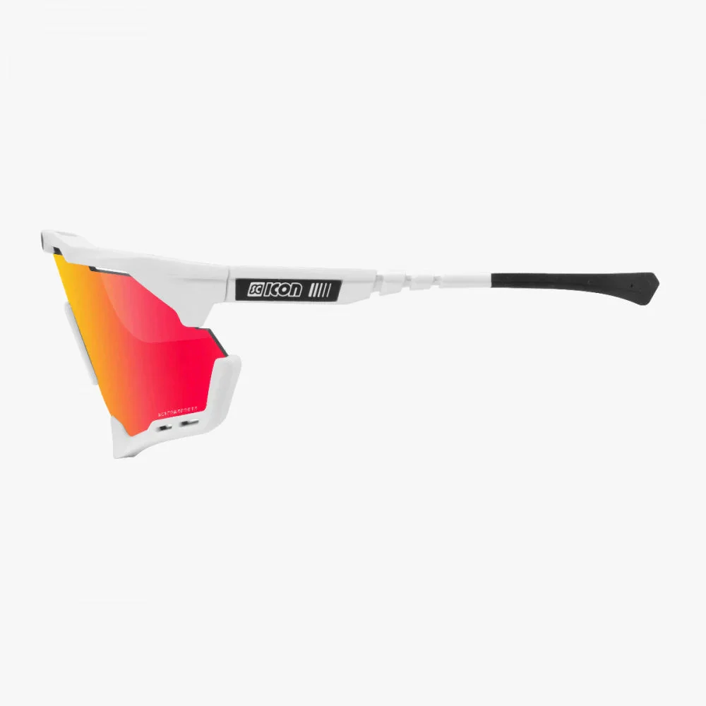 SCICON Aeroshade XLEyewear  - White Fender/Multimirror Red - Image 3