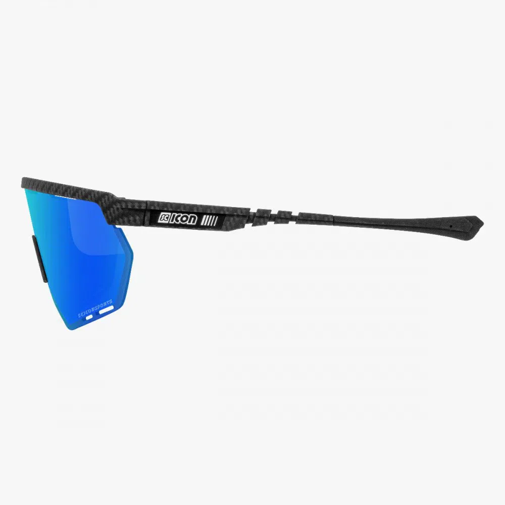 SCICON Aerowing Eyewear - Carbon Matt/Multimirror Blue - Image 3
