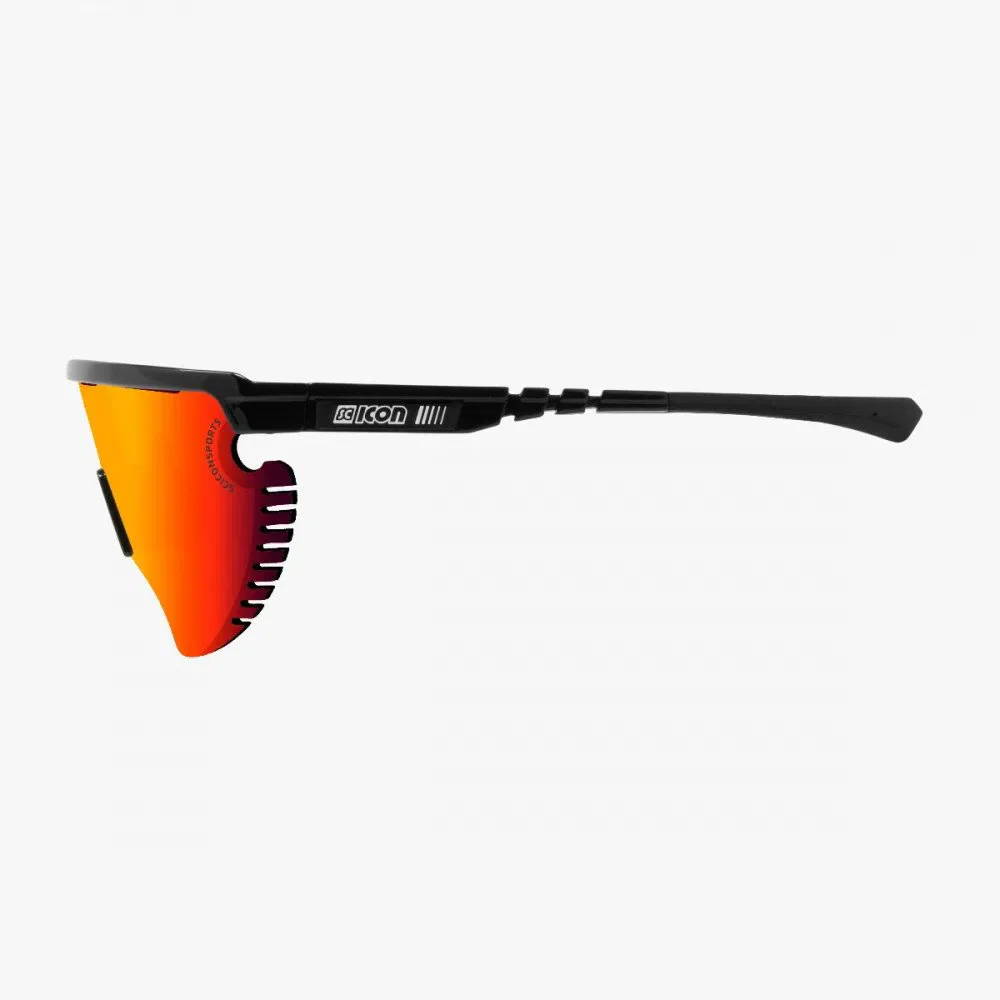 SCICON Aerowing Lamon Eyewear - Black Gloss/Multimirror Red - Image 3