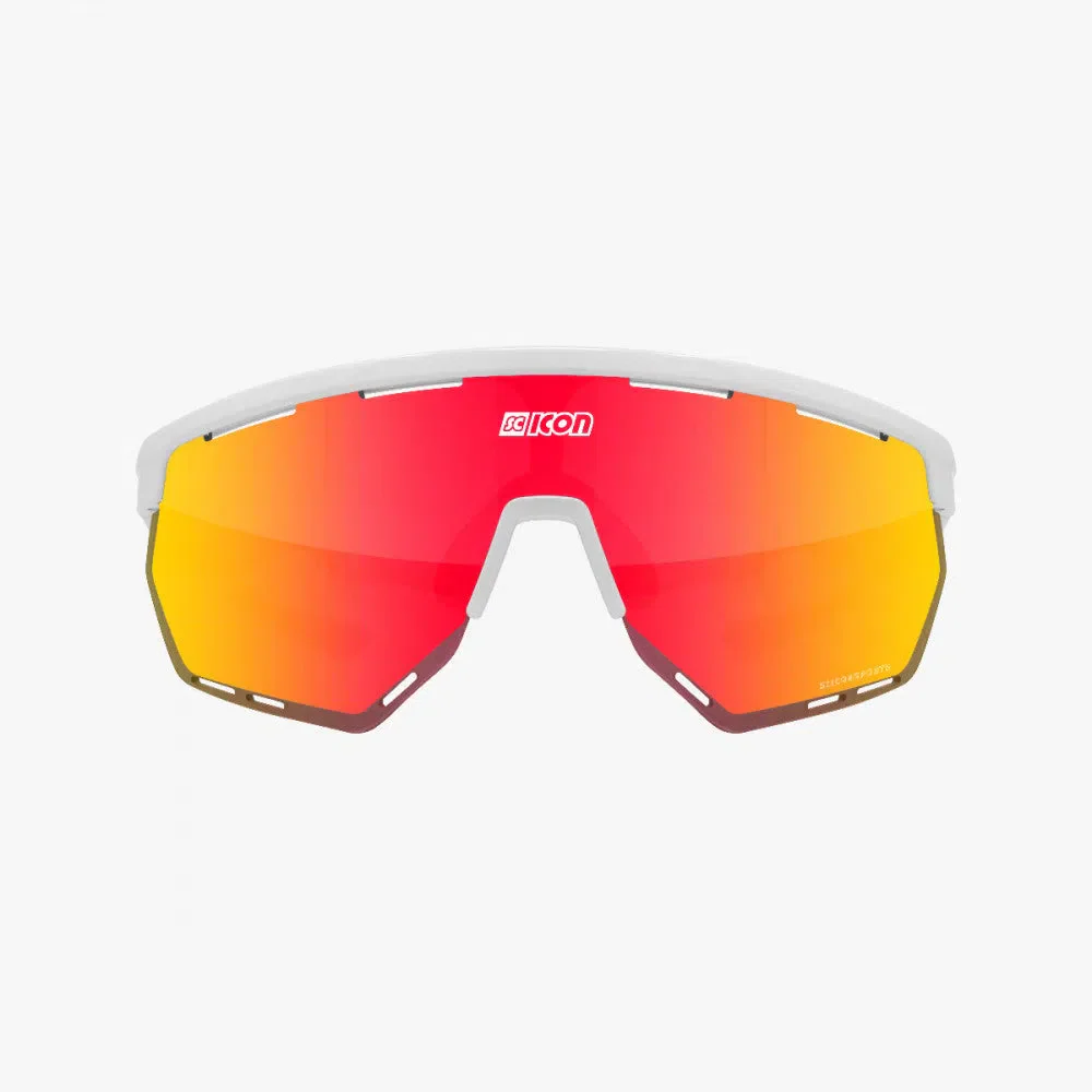 SCICON Aerowing Eyewear - White Gloss/Multimirror Red - Image 2