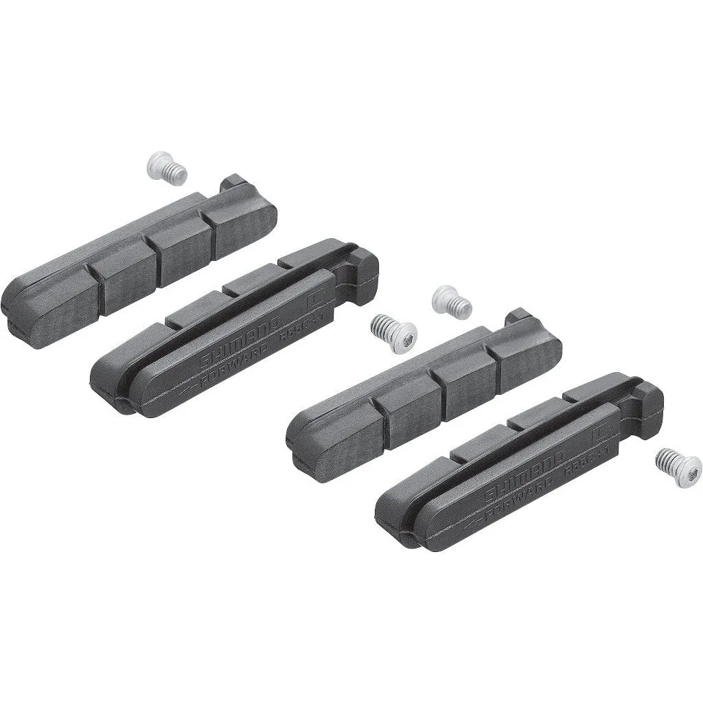 SHIMANO Brake Shoes R55C4 For Carbon Rim x4 - Black - Image 2