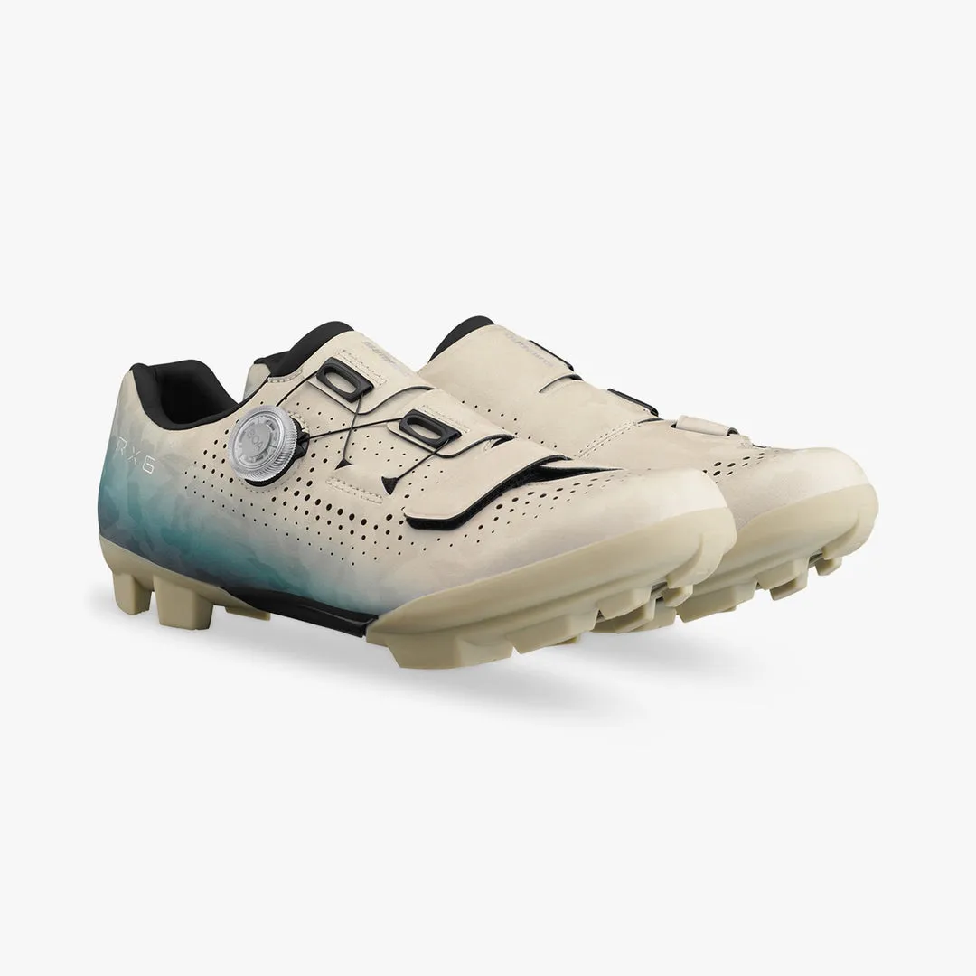 SHIMANO SHRX600 MTB/GRAVEL Shoes - Beige/Blue - Image 2