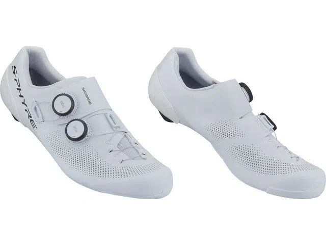 SHIMANO Sphyre RC9 SHRC 903 Road Cycling Shoes - White - Image 3