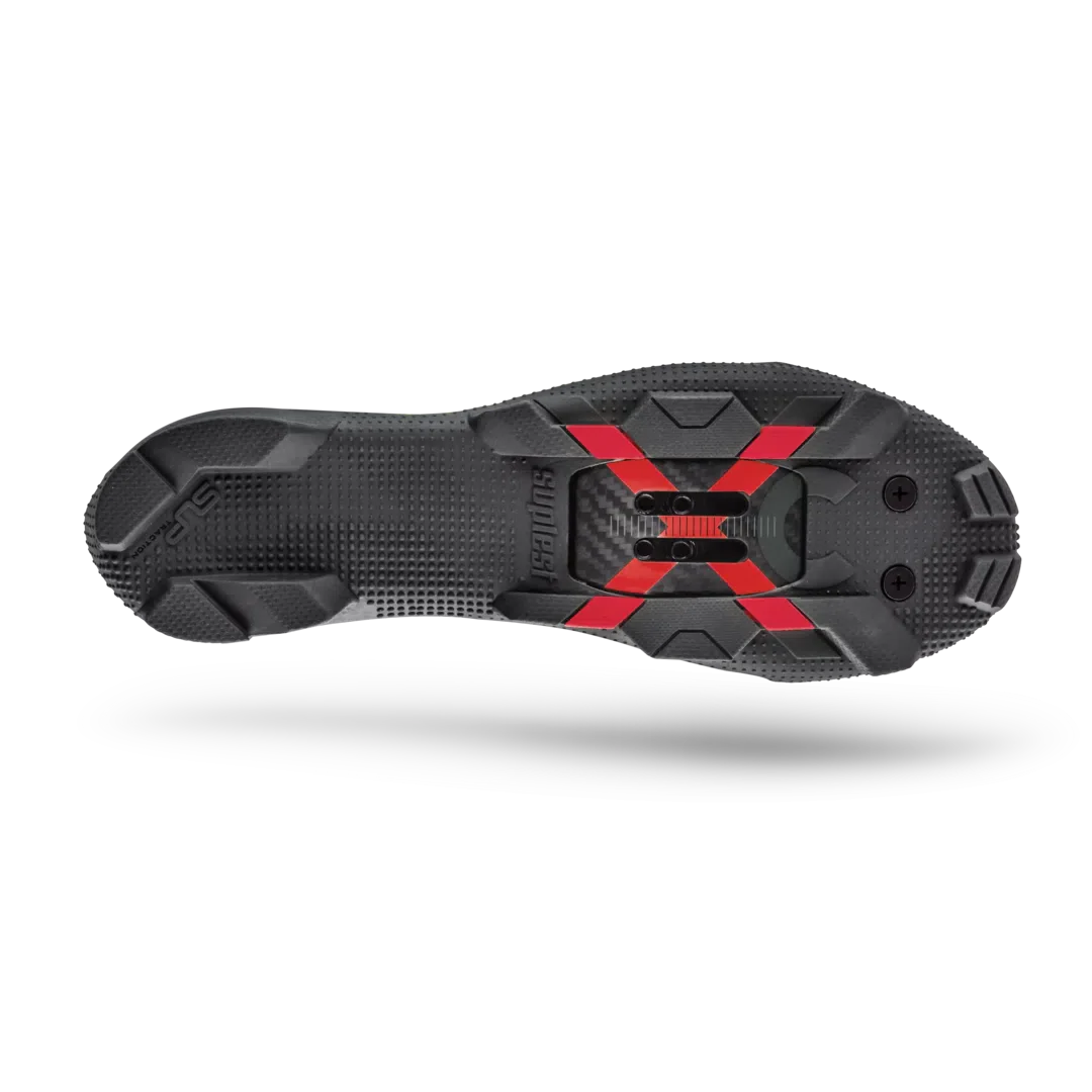 SUPLEST Gravel MTB Cycling Shoes CrossCountry Pro - Black/Red - Image 5