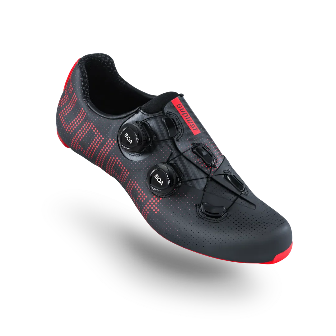 SUPLEST Road Cycling Shoes Road Pro - Black/Red - Image 4