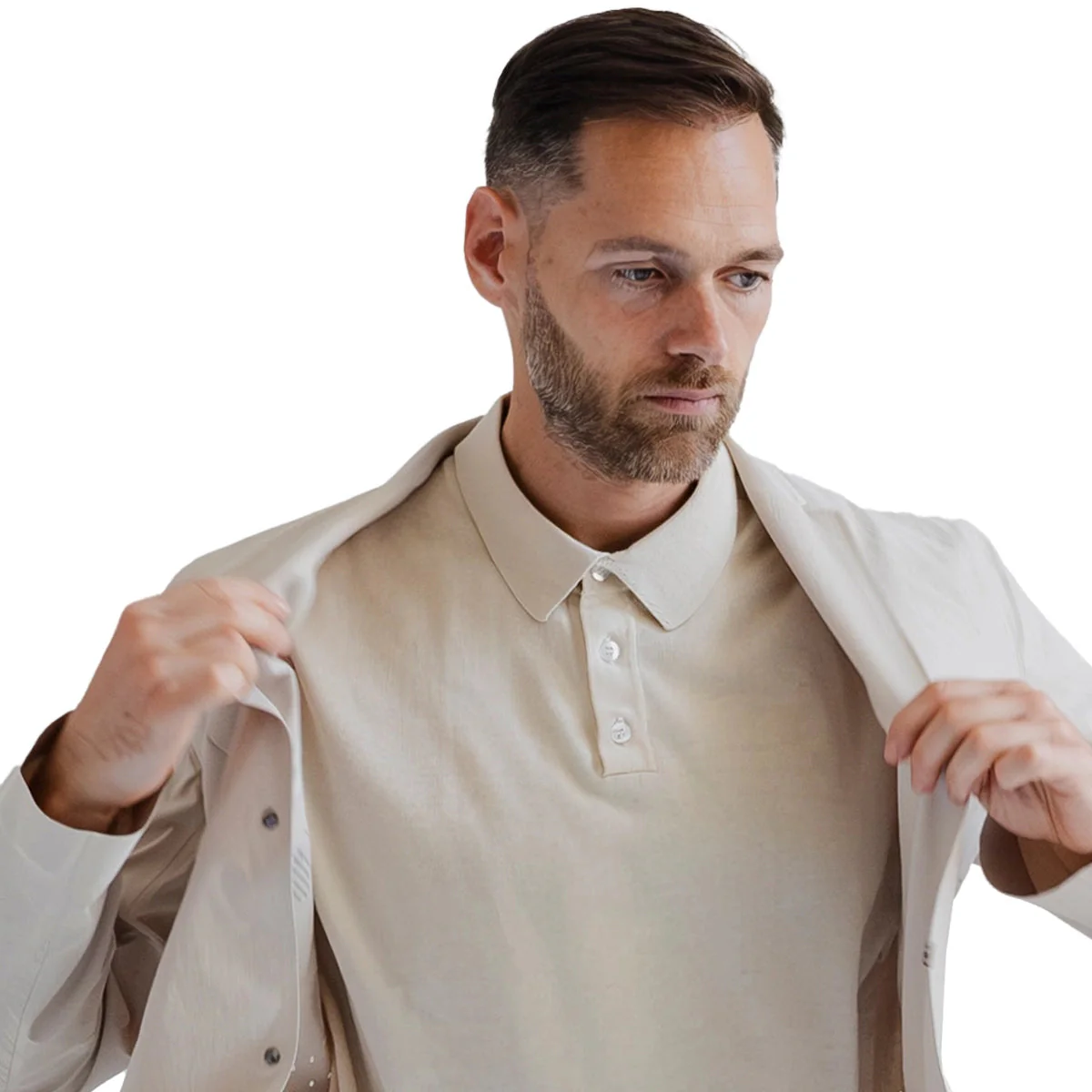SILENCIOSA Light Polo - Beige