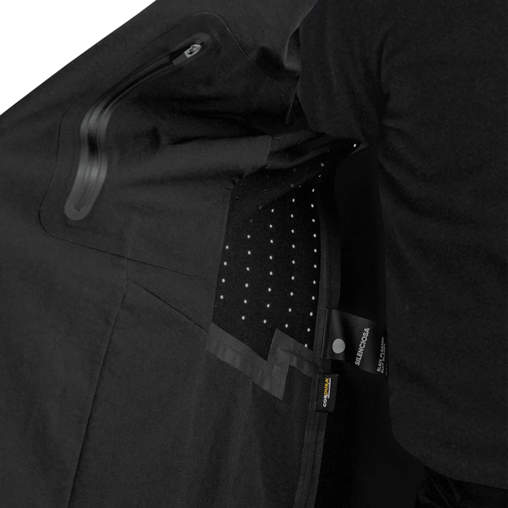 SILENCIOSA Suit Pleated Blazer - Black - Image 3