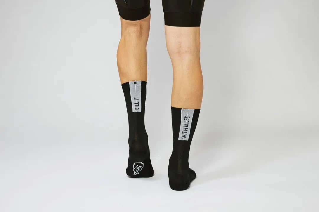 FINGERSCROSSED Socks Kill It With Miles - Black - Image 2