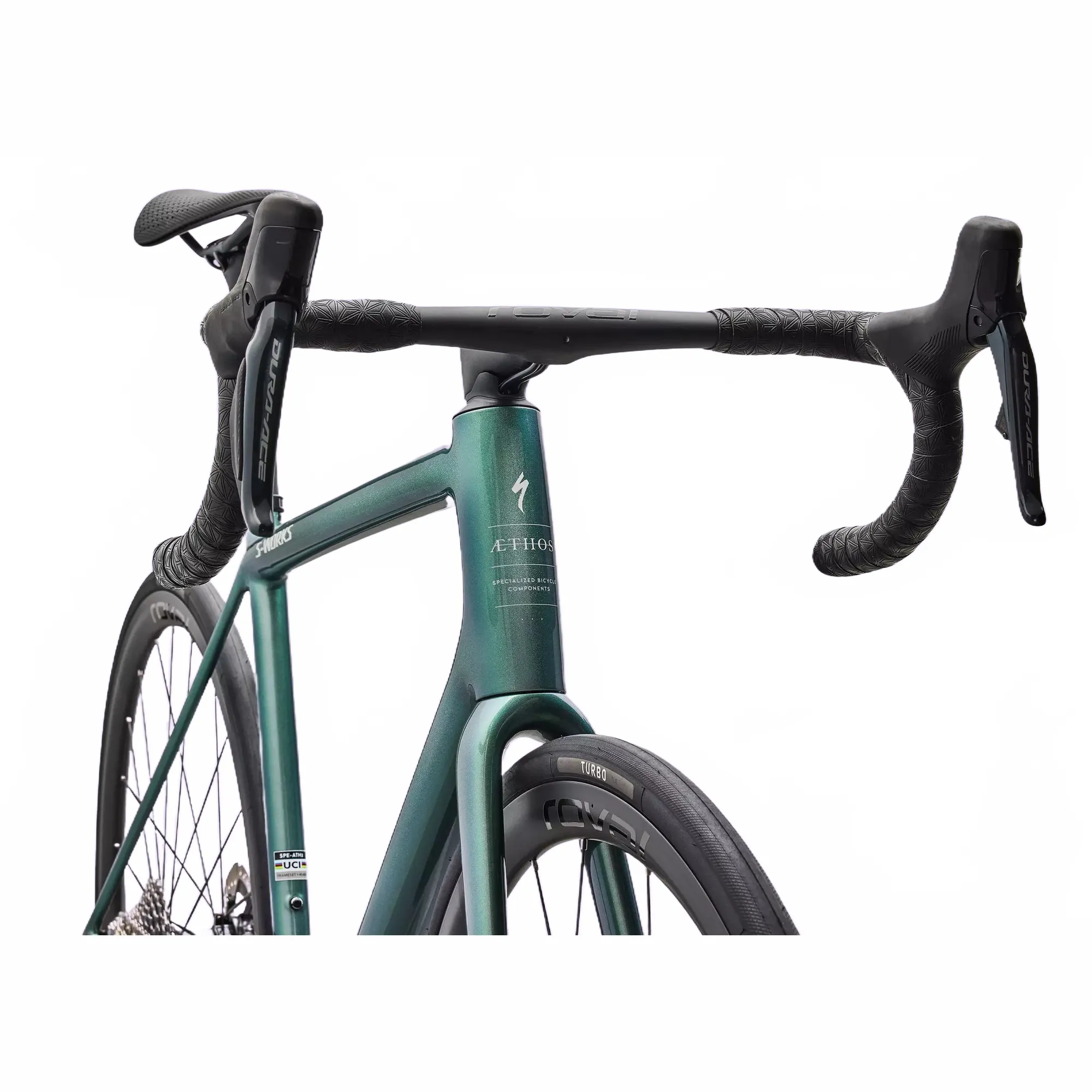 SPECIALIZED Aethos 2 Complete Road Bike Shimano Dura Ace E1 2026 - Gloss Premium Fjord Metallic / Dolomite Metallic - Image 3