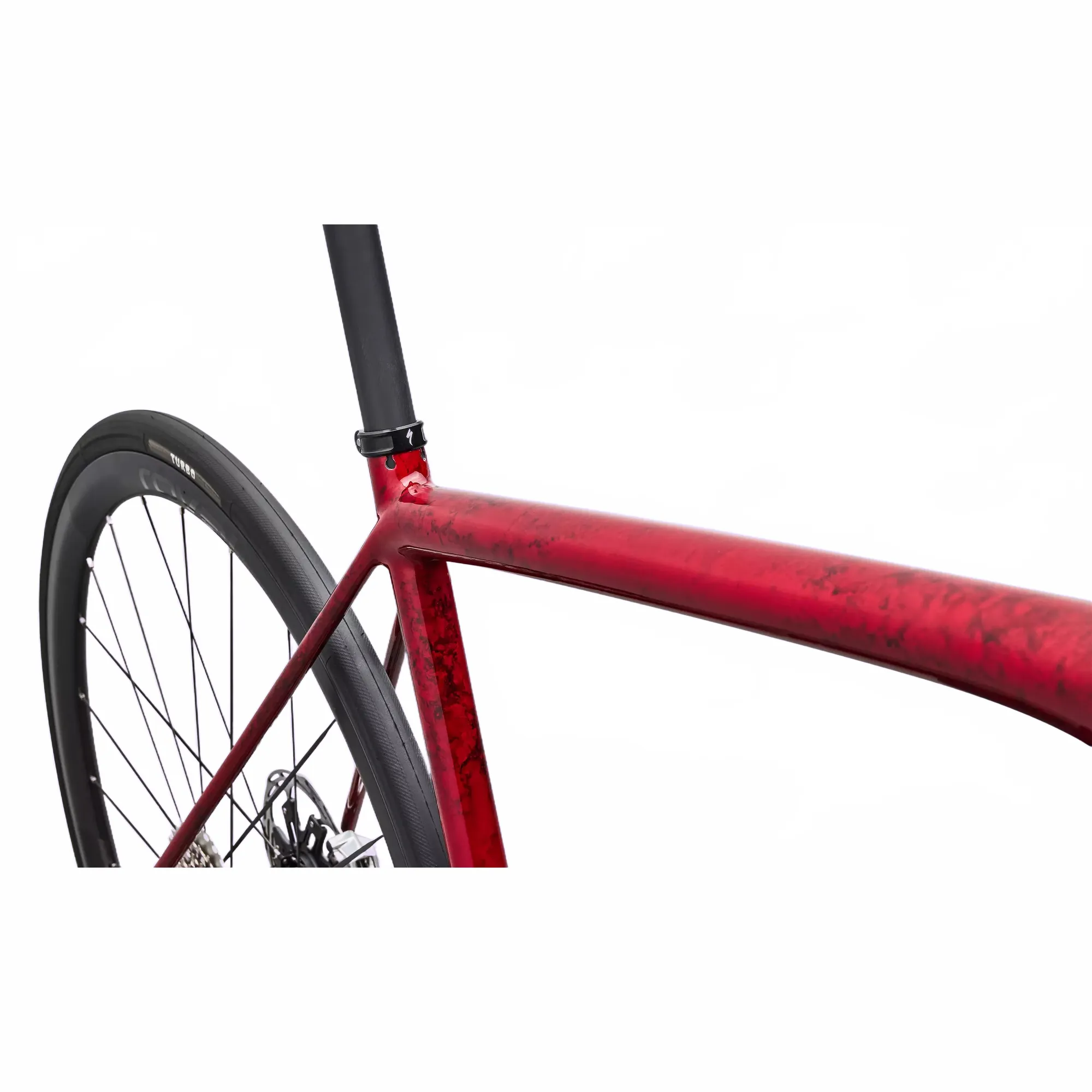 SPECIALIZED Aethos 2 Complete Road Bike SRAM RED AXS E1 2026 - SANDSTONE METALLIC BASE / RED TINT - Image 4