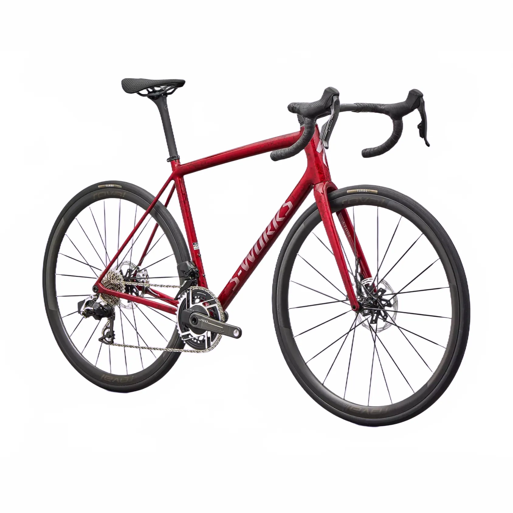 SPECIALIZED Aethos 2 Complete Road Bike SRAM RED AXS E1 2026 - SANDSTONE METALLIC BASE / RED TINT - Image 5
