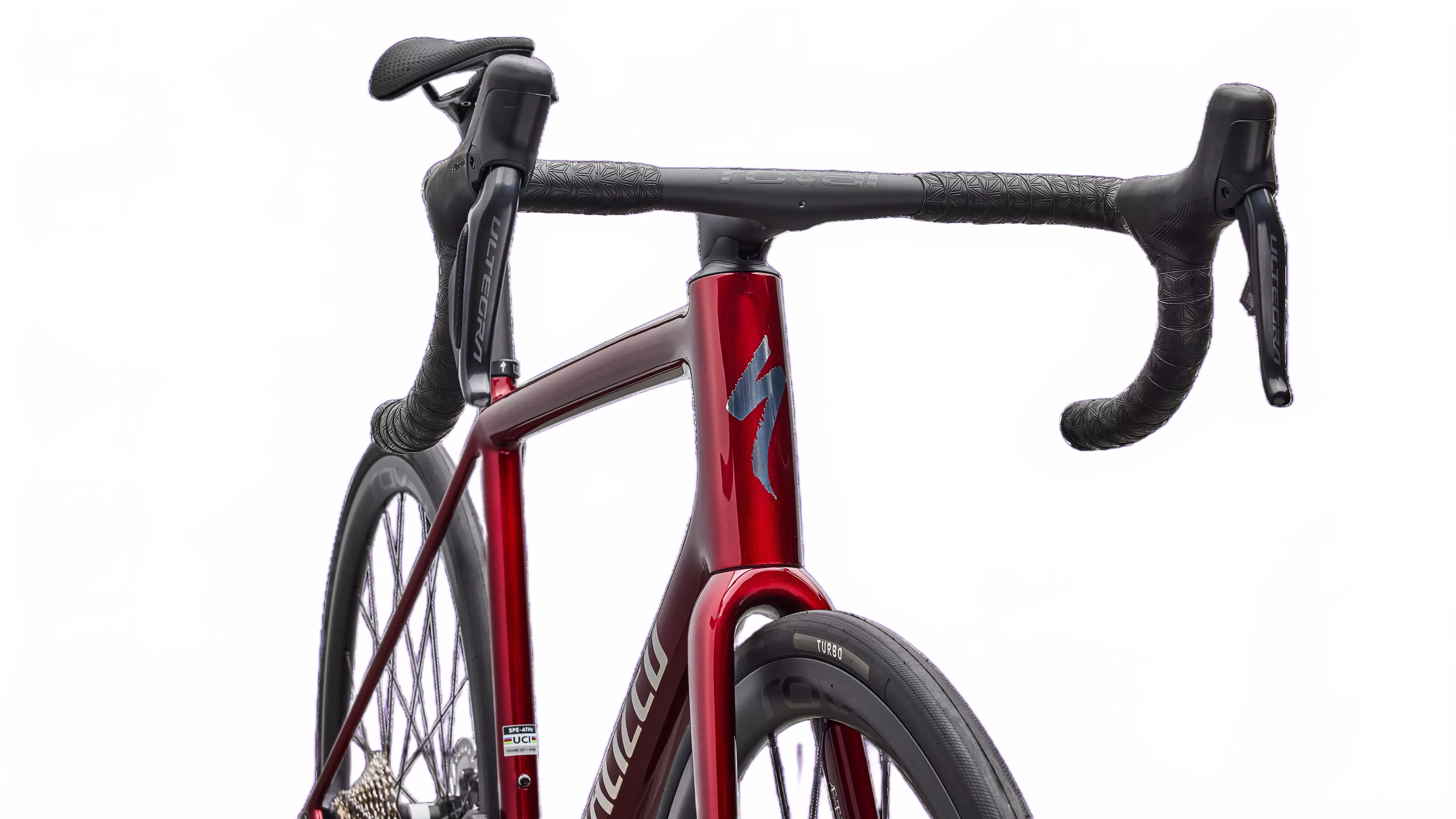 SPECIALIZED Aethos 2 PRO Complete Road Bike Shimano Ultegra DI2 2026 - GLOSS RED SKY / CHROME - Image 3